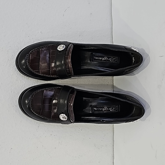 Brighton Debra Brown Leather pumps block heel Size 7.5 - Picture 2 of 10